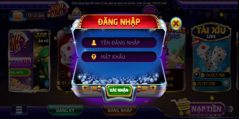 dang ky rikvip 3 Đăng nhập tài khoản và tiền hành chơi cá cược